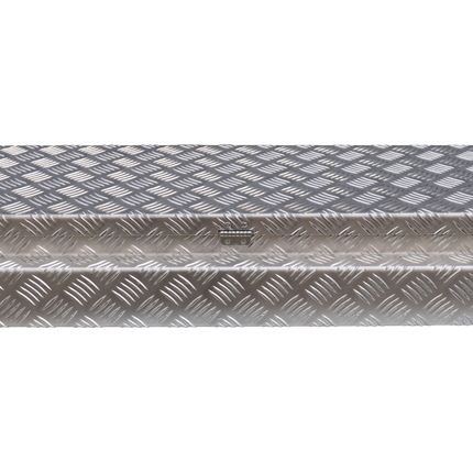 De Haan De Haan Box HM - 900x320x150 mm - boîte à timon en tôle striée en aluminium, étanche à l'eau et à la poussière - avec grenouillère remorque