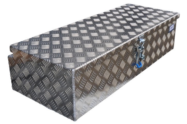 De Haan DE HAAN BOX HS - 900x380x230 mm - caisson de timon en aluminium étanche à l'eau et à la poussière - avec serrure à papillon, serrures à tendeur ou serrure en T