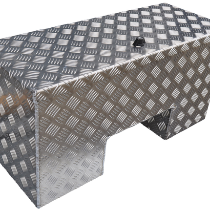 De Haan DE HAAN BOX IN - 800x350x400 mm - boîte à timon en aluminium à damier - équipé d'une serrure papillon