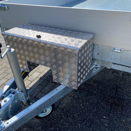 De Haan DE HAAN BOX IN - 800x350x400 mm - boîte à timon en aluminium à damier - équipé d'une serrure papillon