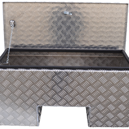 De Haan DE HAAN BOX IN - 800x350x400 mm - boîte à timon en aluminium à damier - équipé d'une serrure papillon
