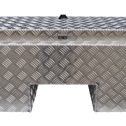 De Haan DE HAAN BOX IN - 800x350x400 mm - boîte à timon en aluminium à damier - équipé d'une serrure papillon