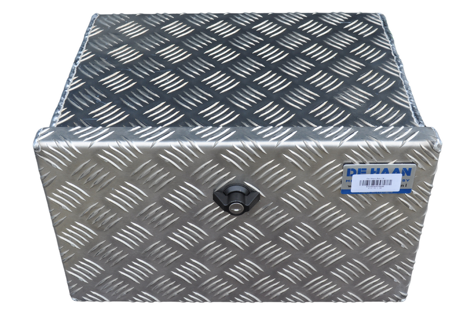 De Haan DE HAAN BOX OK - 400x240x300 mm - boîte à timon en tôle striée en aluminium, étanche à l'eau et à la poussière - avec serrures Butterfly ou en T