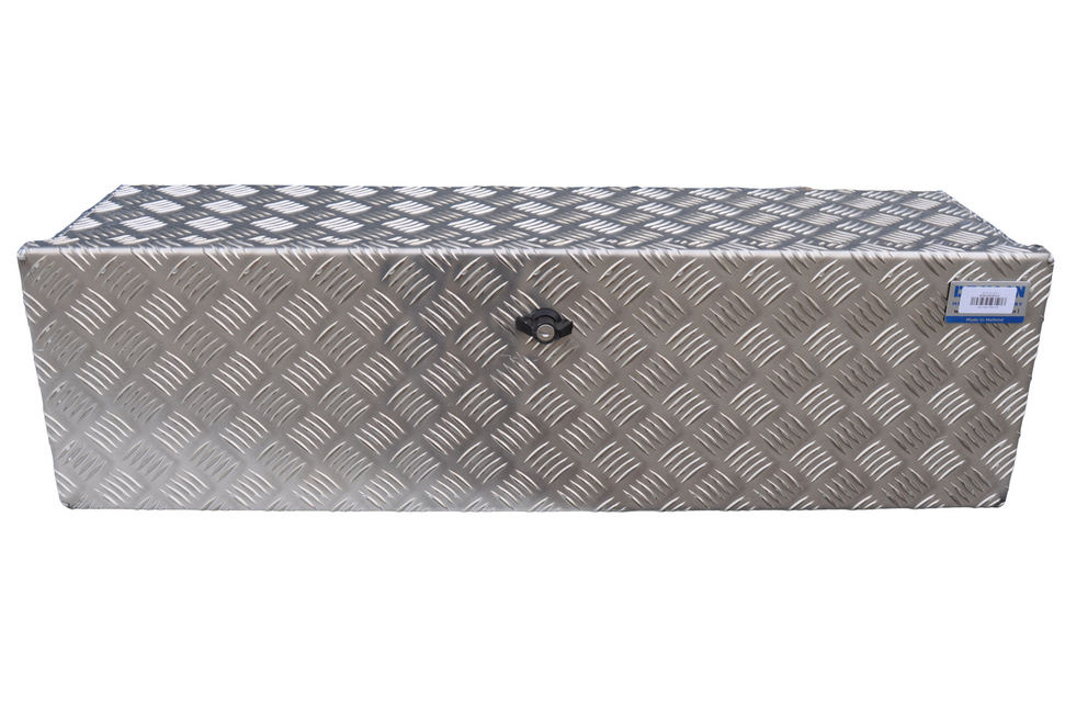 De Haan DE HAAN BOX OM - 900x250x250 mm - caisson en tôle striée en aluminium étanche à l'eau et à la poussière - avec serrures à papillon ou en T