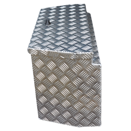 De Haan DE HAAN BOX PBV - boîte à timon en tôle d'aluminium, étanche à l'eau et à la poussière, 750x320x400 mm - équipé d'une serrure papillon