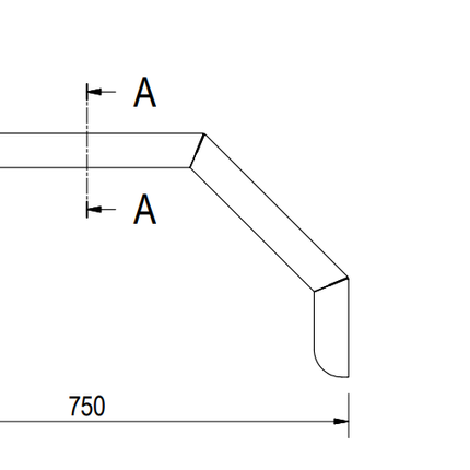 De Haan De Haan HMAQ 2275 - Aile en tôle striée en aluminium