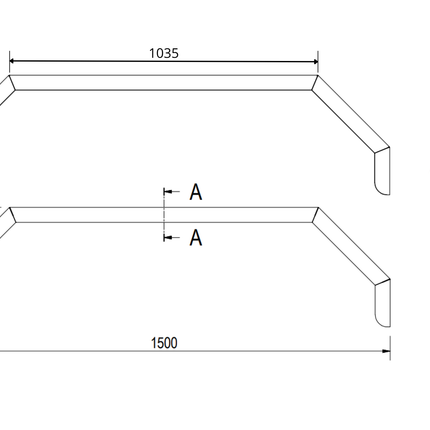 De Haan De Haan THMAQ 24150 - Aile en tôle striée en aluminium