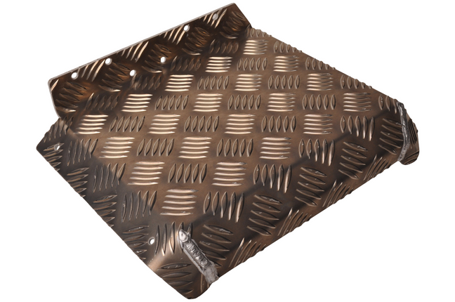 De Haan Demi garde boue droit 310x290 mm - adapté pour remorque Hapert - matériau de plaque de larmier en aluminium