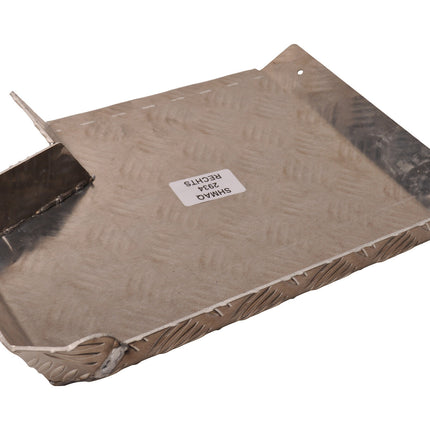 De Haan Demi garde boue droit 340x290 mm - adapté pour Benne Hapert - matériau de plaque de larmier en aluminium