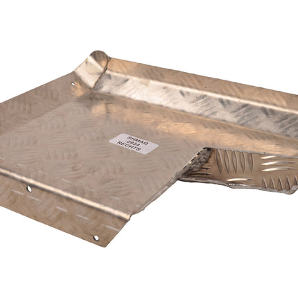 De Haan Demi garde boue droit 340x290 mm - adapté pour Benne Hapert - matériau de plaque de larmier en aluminium