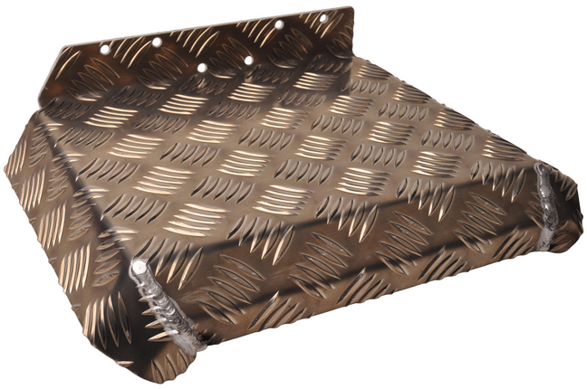 De Haan Demi garde boue gauche 310x290 mm - adapté pour remorque Hapert - matériau de plaque de larmier en aluminium