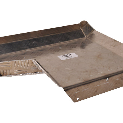 De Haan Demi garde boue gauche 340x290 mm - adapté pour Benne Hapert - matériau de plaque de larmier en aluminium