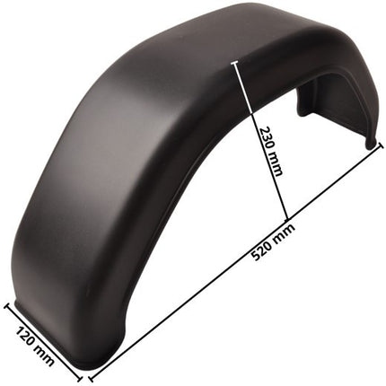 De Haan Garde-boue original Plastique 520x120x230 mm - circonférence 770 mm