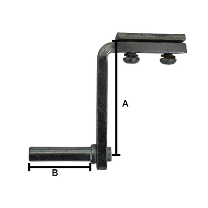 Eduard Charnière complète pour hayon Remorque - 91x50 mm