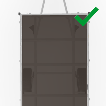 Hulco Poteau d'angle Hulco 30 cm gauche arrière droite avant - modèle à grenouillère remorque