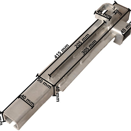 Hulco Poteau d'angle Hulco 30 cm gauche arrière droite avant - modèle à grenouillère remorque