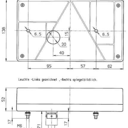 Jokon cabochon pour Jokon Technokon 1 gauche - réflecteur triangulaire inclus