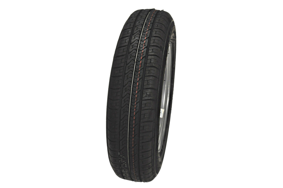 Kargotrail Roue complète 145R13 pneu + jante (cercle de trous 4x130, moyeu 85) 425kg Diamètre du moyeu: 85 mm