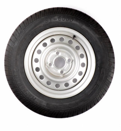 Kargotrail Roue complète 155R13 pneu + jante (cercle de trous 4x100) 615 kg diamètre du moyeu: 57 mm