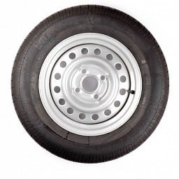 Kargotrail Roue complète 185/70R13 pneu + jante (cercle de trous 4x100) 600 kg Diamètre du moyeu: 57 mm