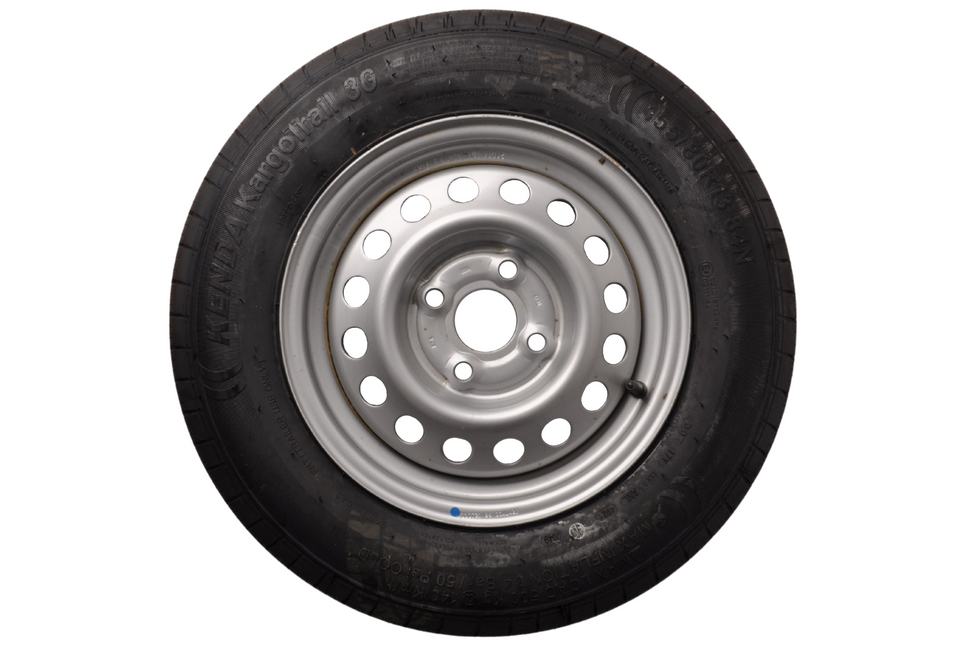 Kargotrail Roue complète de remorque - 155R13 - entraxe : 4x100 - capacité de charge : 500 kg - diamètre du moyeu : 57 mm
