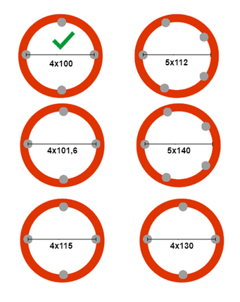 Kenda Jante de remorque 10 pouces - 3.50Bx10 - entraxe : 4x100 - capacité de charge : 500 kg - diamètre de moyeu : 60 mm - ET0