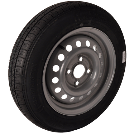 Kenda Roue complète 135R13 pneu + jante – Entraxe 4x100 – Capacité de charge 335 kg – Diamètre du moyeu 57 mm