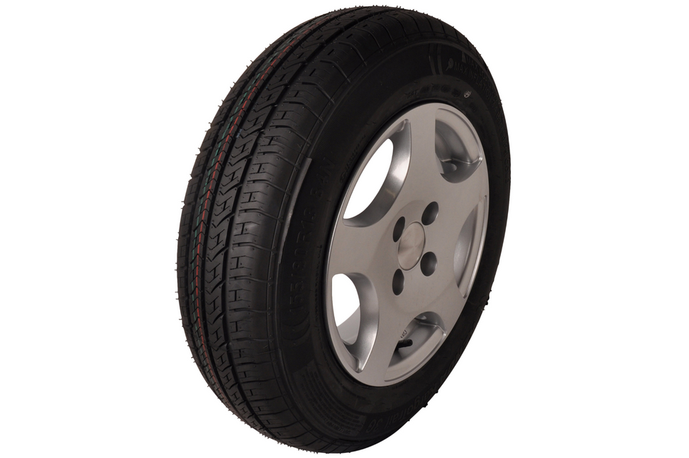 Kenda Roue complète avec jante en alliage léger 155/80R13 - capacité de charge de 500 kg - entraxe 4x100 - diamètre du moyeu 57 mm