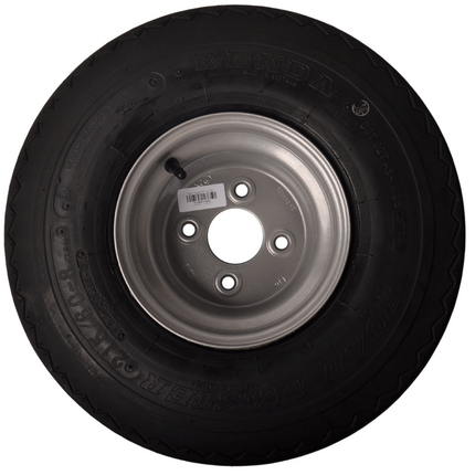 Kenda Roue complète de remorque - 18.5x8.50-8 - entraxe : 4x100 - capacité de charge : 425 kg - diamètre du moyeu : 57 mm - 6PR