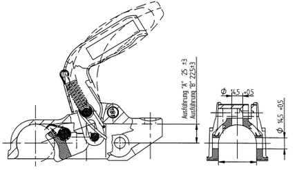 Knott Boîtier K35A - rond 50 mm - 3500 kg - attelage freinée