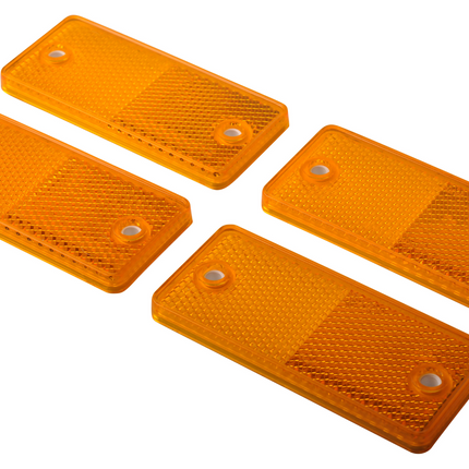 Knott Catadioptres orange/jaune 90x40 mm - trous de vis - 4 pièces