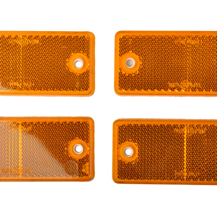 Knott Catadioptres orange/jaune 90x40 mm - trous de vis - 4 pièces