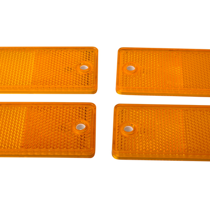 Knott Catadioptres orange/jaune 90x40 mm - trous de vis - 4 pièces