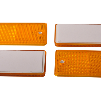 Knott Catadioptres orange/jaune 90x40 mm - trous de vis - 4 pièces