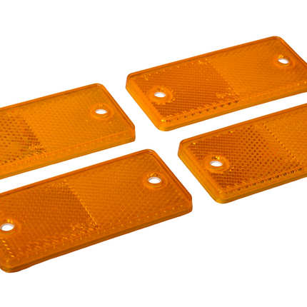 Knott Catadioptres orange/jaune 90x40 mm - trous de vis - 4 pièces