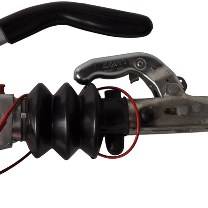 Knott Frein à inertie pour remorque KRV20A (2000kg) Timon avec profil tubulaire 100mm avec console pour Roues jockey