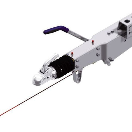 Knott Frein à inertie pour remorque KRV20A (2000kg) Timon avec profil tubulaire 100mm avec console pour Roues jockey