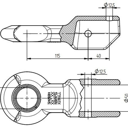 Knott Knott KF35-D1 / KF35-D2 - anneau de din / anneau de timon - rond 50 mm - 3500 kg - pour remorques freinées