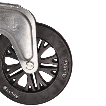 Knott Roue jockey pivotante avec manivelle 150 kg