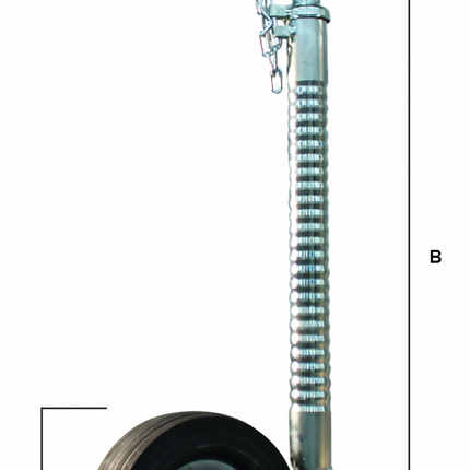 Knott Roues jockey Ifor Williams - 48 mm - nervurée - 250 kg - Jante en acier