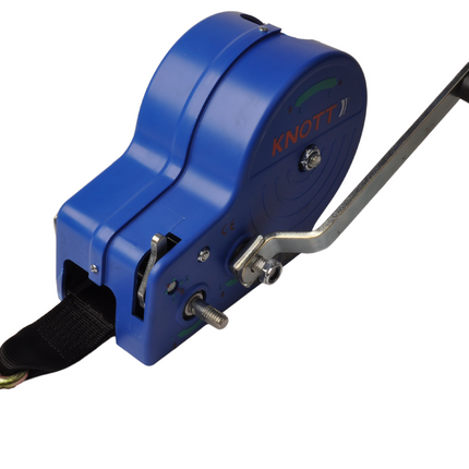 Knott Treuil manuel sans frein - 1150/575 kg - sangle de treuil et crochet de levage inclus - 2 vitesses