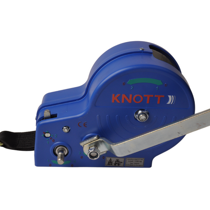 Knott Treuil manuel sans frein - 1150/575 kg - sangle de treuil et crochet de levage inclus - 2 vitesses