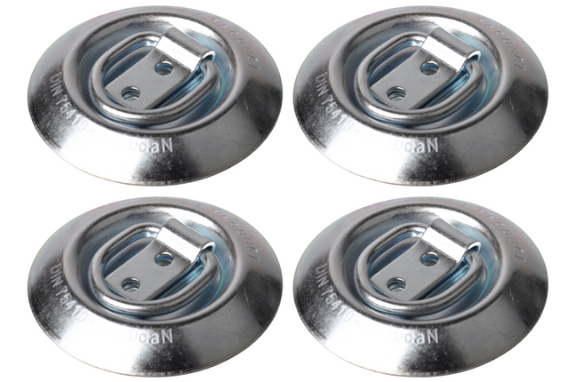 Novio Anneau de sol encastré rond - charge maximale 250 daN - ensemble de 4 pièces