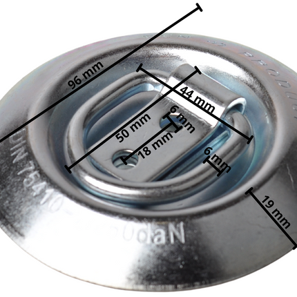 Novio Anneau de sol encastré rond - charge maximale 250 daN - ensemble de 4 pièces