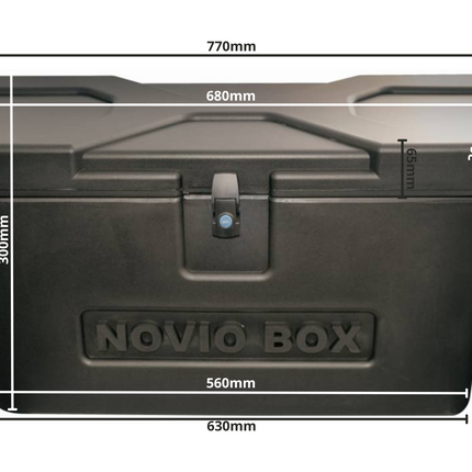 Novio Boîte à outils pour remorque Novio avec Serrures intégrées - 770x355x370 mm