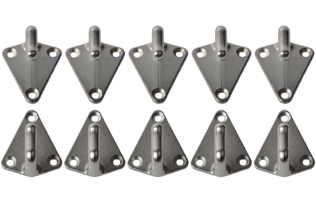 ProPlus Crochet de corde Métal 40x45 mm - 10 pièces emballées sous blister