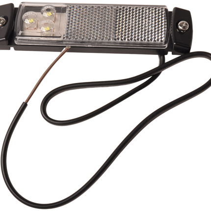 ProPlus Feu de gabarit blanche rectangulaire - Connexion avec fil détaché 2 fils - LED