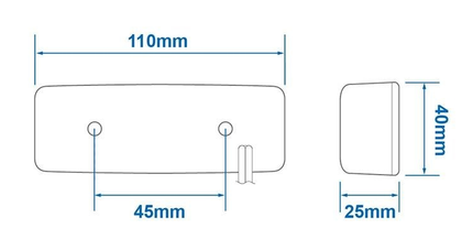 ProPlus Feu de gabarit latéral rectangulaire - feu de gabarit blanc - connexion de câble détachée - LED