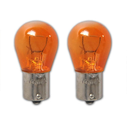 ProPlus Jeu de 2 ampoules orange , culot à baïonnette 12V 21/W ( clignotant orange) - branchement 5 heures