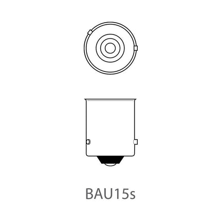 ProPlus Jeu de 2 ampoules orange , culot à baïonnette 12V 21/W ( clignotant orange) - branchement 5 heures